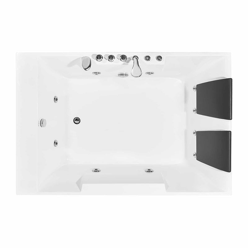 Empava - 72" Alcove Whirlpool LED Bathtub for 2 Persons with Left Drain - EMPV-72JT367LED - IMG9