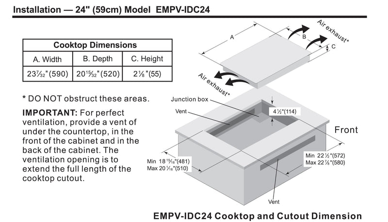 Empava - 24-inch W x 20.5-inch D Induction Cooktop - EMPV-IDC24 - IMG9