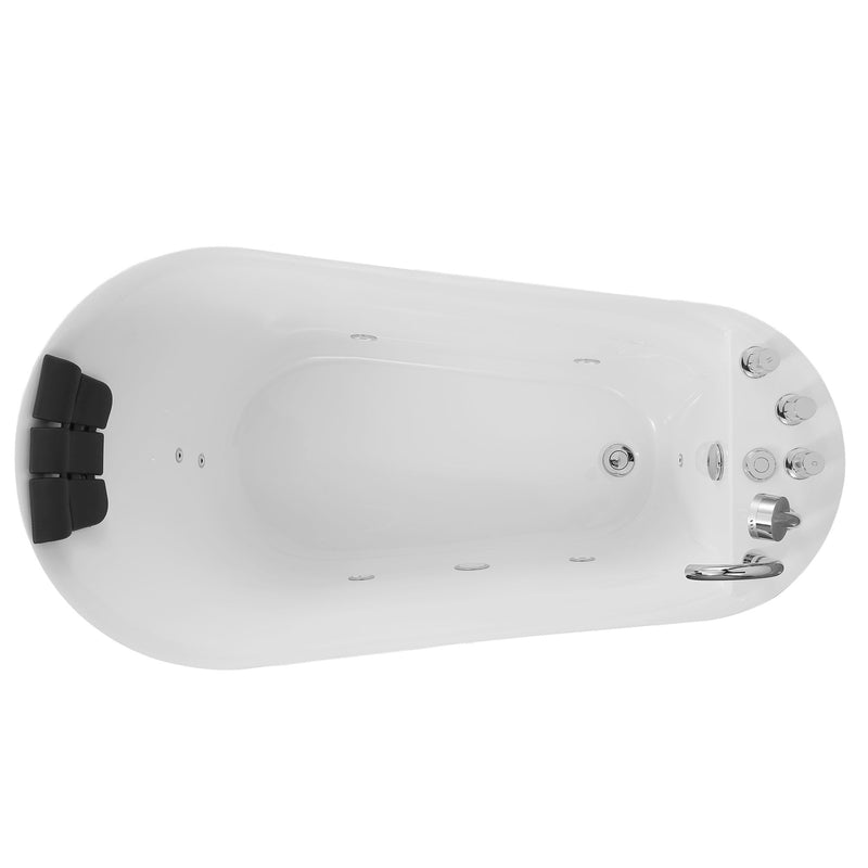 Empava - 59" Acrylic Freestanding Whirlpool Tub with Reversible Drain - EMPV-59AIS04 - IMG7