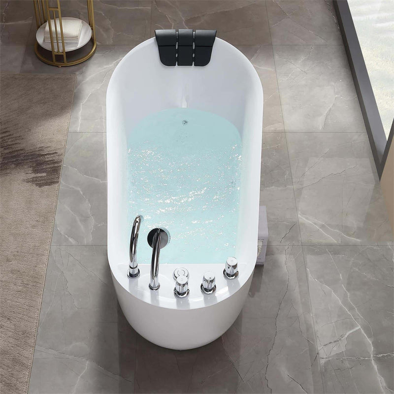 Empava - 59" Acrylic Freestanding Whirlpool Tub with Reversible Drain - EMPV-59AIS04 - IMG4