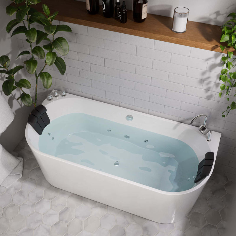Empava - 59" Freestanding Hydro Massage Whirlpool Bathtub with Center Drain - EMPV-59AIS06 - IMG3
