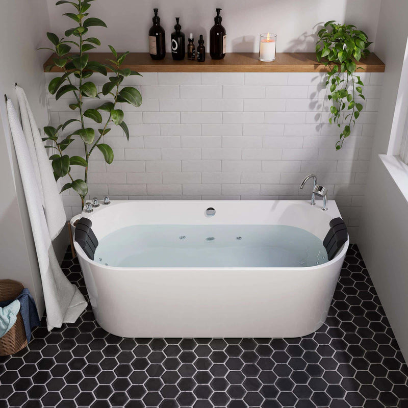 Empava - 59" Freestanding Hydro Massage Whirlpool Bathtub with Center Drain - EMPV-59AIS06 - IMG4