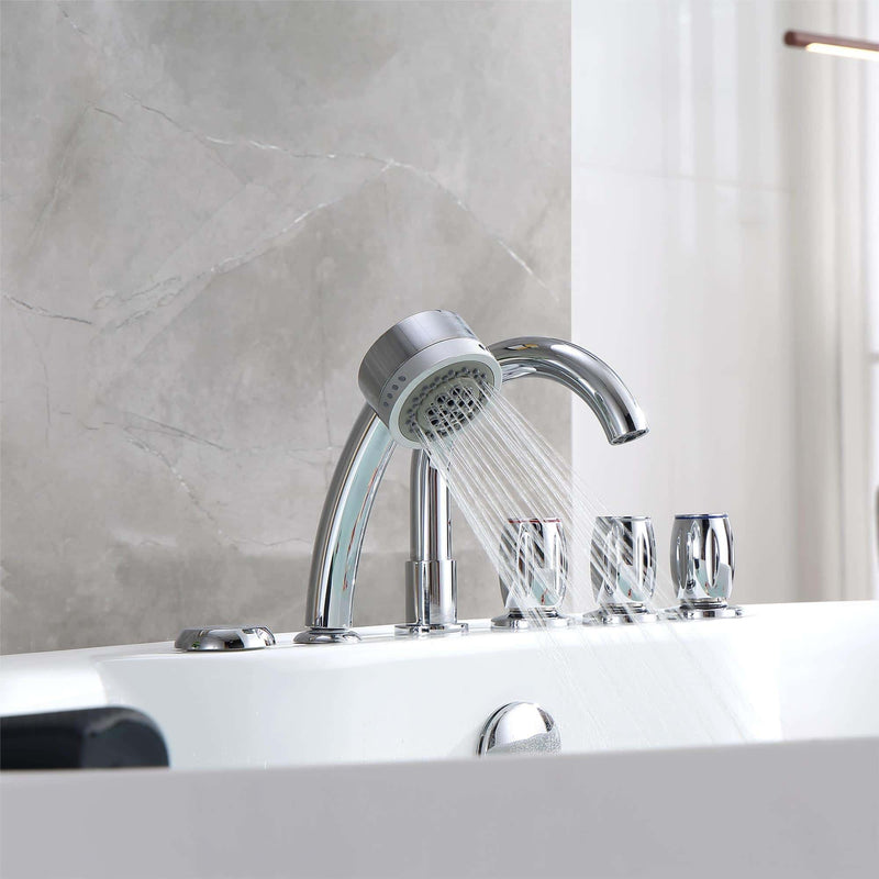 Empava - 59" Acrylic Freestanding Whirlpool Bathtub with Center Drain - EMPV-59AIS12 - IMG8