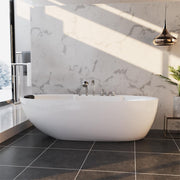 Empava - 59" Acrylic Freestanding Whirlpool Bathtub with Center Drain - EMPV-59AIS12 - IMG1