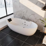 Empava - 59" Acrylic Freestanding Whirlpool Bathtub with Center Drain - EMPV-59AIS12 - IMG4