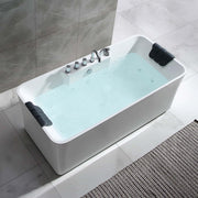 Empava - 59" Freestanding Rectangle Whirlpool Bathtub with Center Drain - EMPV-59AIS15 - IMG6