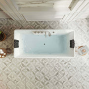 Empava - 59" Freestanding Rectangle Whirlpool Bathtub with Center Drain - EMPV-59AIS15 - IMG4