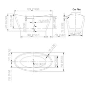Empava - 59" Freestanding Soaking Tub with Center Drain - EMPV-59FT1518 - IMG11