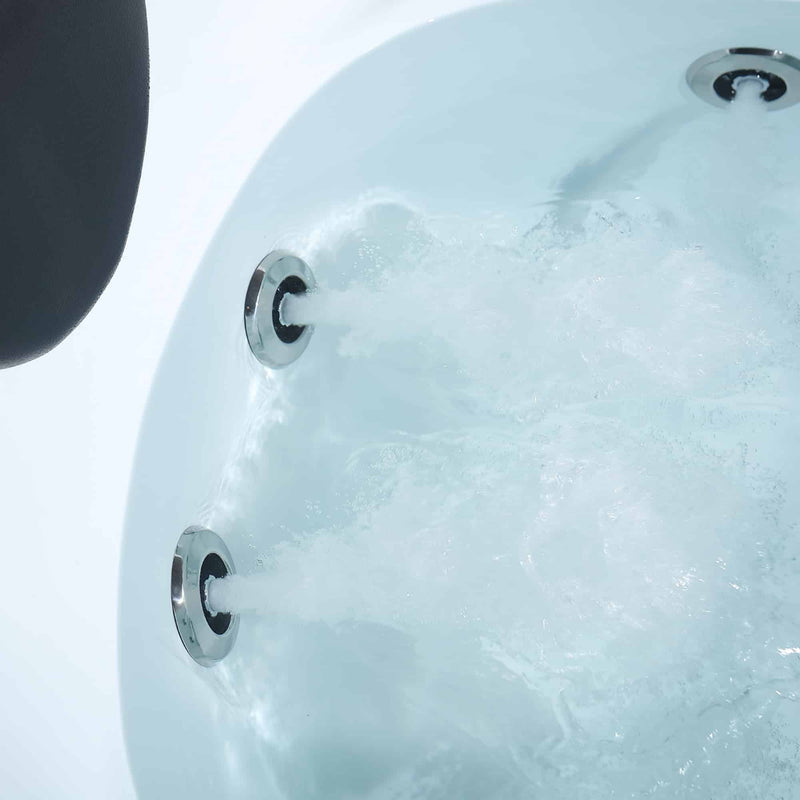 Empava - 59" Freestanding Round Whirlpool Bathtub with Right Drain - EMPV-59JT005 - IMG6