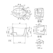 Empava - 59" Freestanding Japanese-Style Air Massage Bathtub with Reversible Drain - EMPV-59JT011 - IMG11