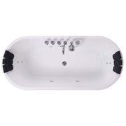 Empava - 67" Freestanding Oval Whirlpool Bathtub with Center Drain - EMPV-67AIS01 - IMG10