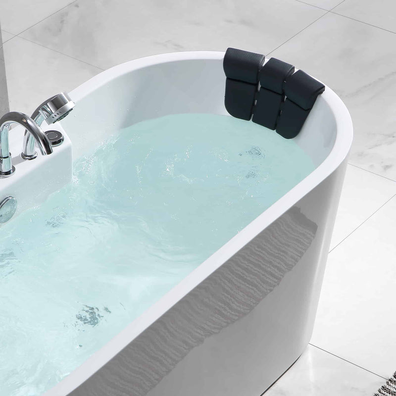 Empava - 67" Freestanding Oval Whirlpool Bathtub with Center Drain - EMPV-67AIS01 - IMG7