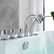 Empava - 67" Freestanding Oval Whirlpool Bathtub with Center Drain - EMPV-67AIS01 - IMG8