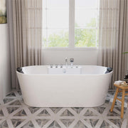 Empava - 67" Freestanding Oval Whirlpool Bathtub with Center Drain - EMPV-67AIS01 - IMG1
