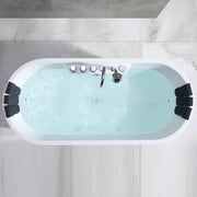 Empava - 67" Freestanding Oval Whirlpool Bathtub with Center Drain - EMPV-67AIS01 - IMG6