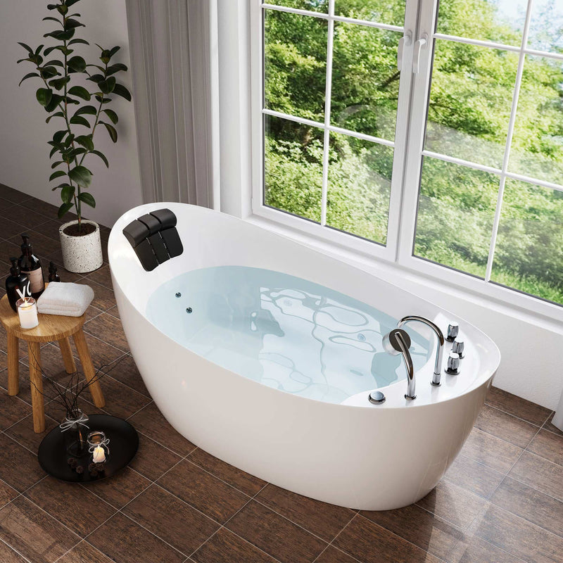 Empava - 67" Freestanding Hydro Massage Whirlpool Bathtub with Reversible Drain - EMPV-67AIS02 - IMG3