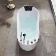 Empava - 67" Acrylic Freestanding Whirlpool Tub with Reversible Drain - EMPV-67AIS05 - IMG5