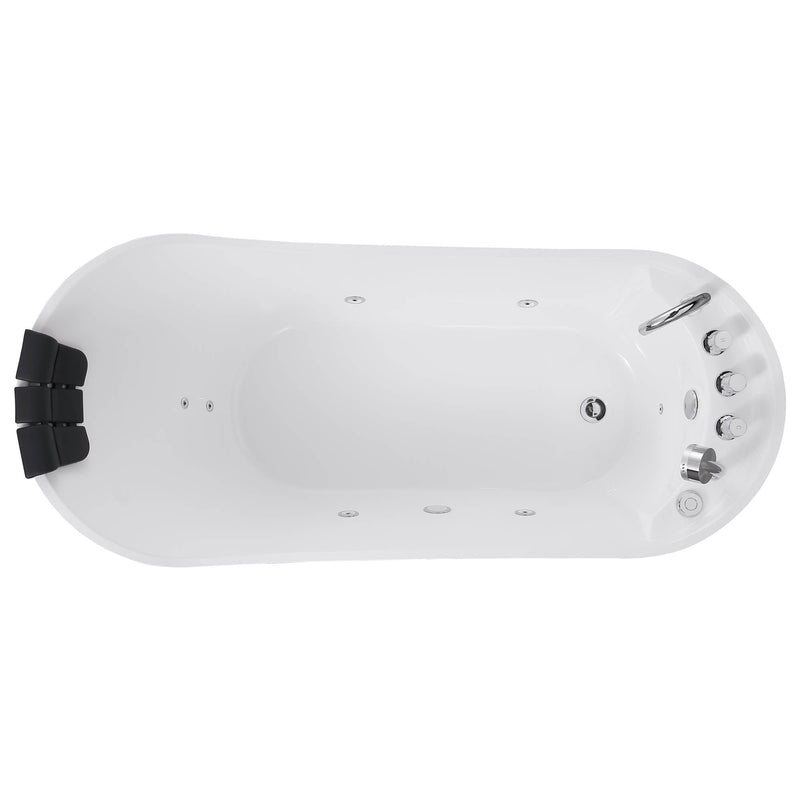 Empava - 67" Freestanding Whirlpool Tub with Faucet and Reversible Drain - EMPV-67AIS09 - IMG10