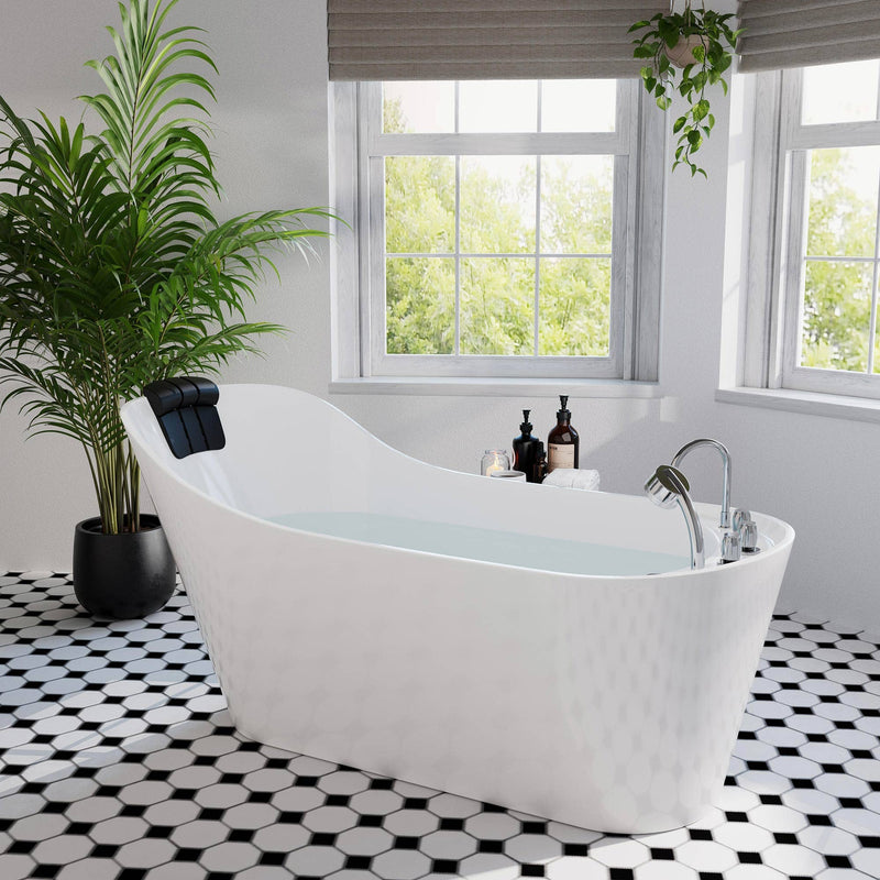 Empava - 67" Freestanding Whirlpool Tub with Faucet and Reversible Drain - EMPV-67AIS09 - IMG3