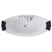 Empava - 67" Freestanding Boat-shaped Whirlpool Bathtub with Center Drain - EMPV-67AIS10 - IMG7