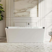 Empava - 67" Freestanding Rectangle Whirlpool Bathtub with Center Drain - EMPV-67AIS16 - IMG4