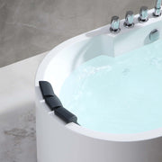 Empava - 67" Oval Freestanding Whirlpool Bathtub with Center Drain - EMPV-67AIS17 - IMG6