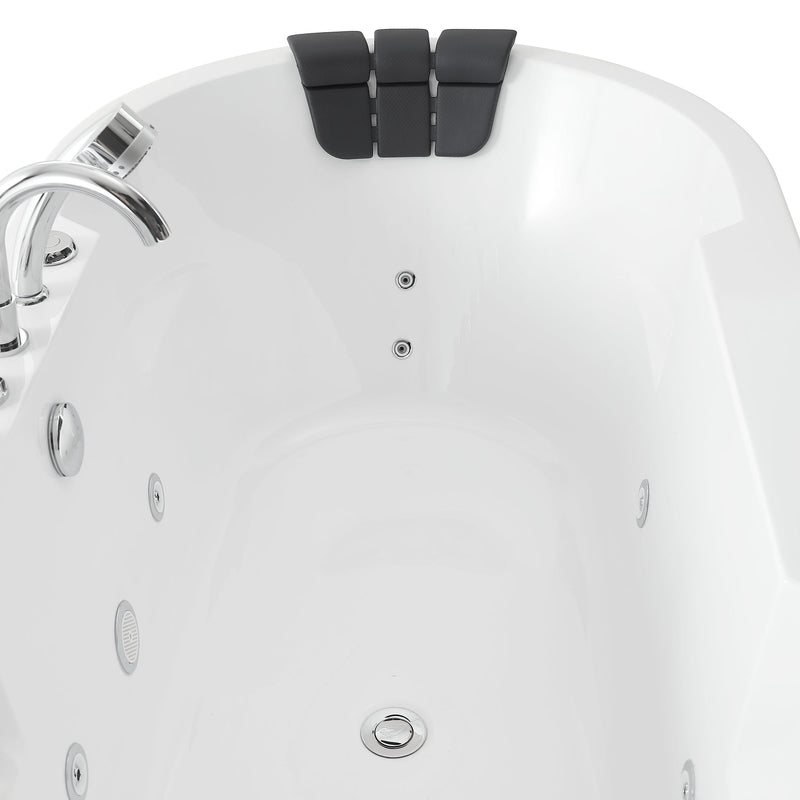 Empava - 67" Oval Freestanding Whirlpool Bathtub with Center Drain - EMPV-67AIS17 - IMG8