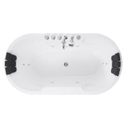 Empava - 67" Oval Freestanding Whirlpool Bathtub with Center Drain - EMPV-67AIS17 - IMG10