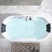 Empava - 67" Oval Freestanding Whirlpool Bathtub with Center Drain - EMPV-67AIS17 - IMG4