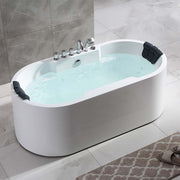 Empava - 67" Oval Freestanding Whirlpool Bathtub with Center Drain - EMPV-67AIS17 - IMG5