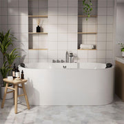 Empava - 67" Oval Freestanding Whirlpool Bathtub with Center Drain - EMPV-67AIS17 - IMG1