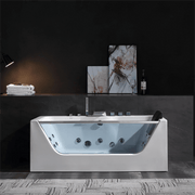 Empava - 67" Alcove LED Whirlpool Bathtub with Center Drain - EMPV-67JT408LED - IMG1