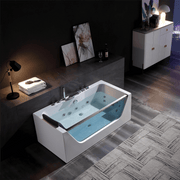 Empava - 67" Alcove LED Whirlpool Bathtub with Center Drain - EMPV-67JT408LED - IMG5