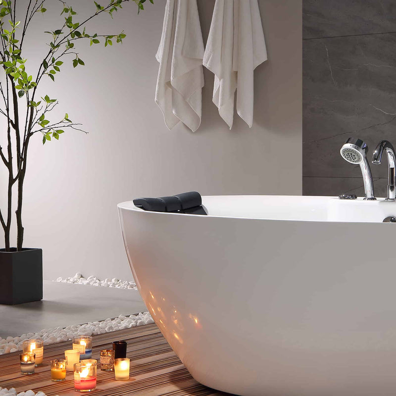 Empava - 71" Acrylic Freestanding Whirlpool Bathtub with Center Drain - EMPV-71AIS14 - IMG6