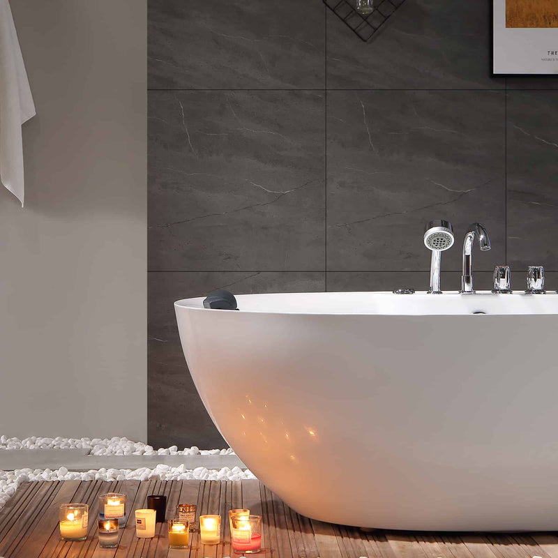 Empava - 71" Acrylic Freestanding Whirlpool Bathtub with Center Drain - EMPV-71AIS14 - IMG7