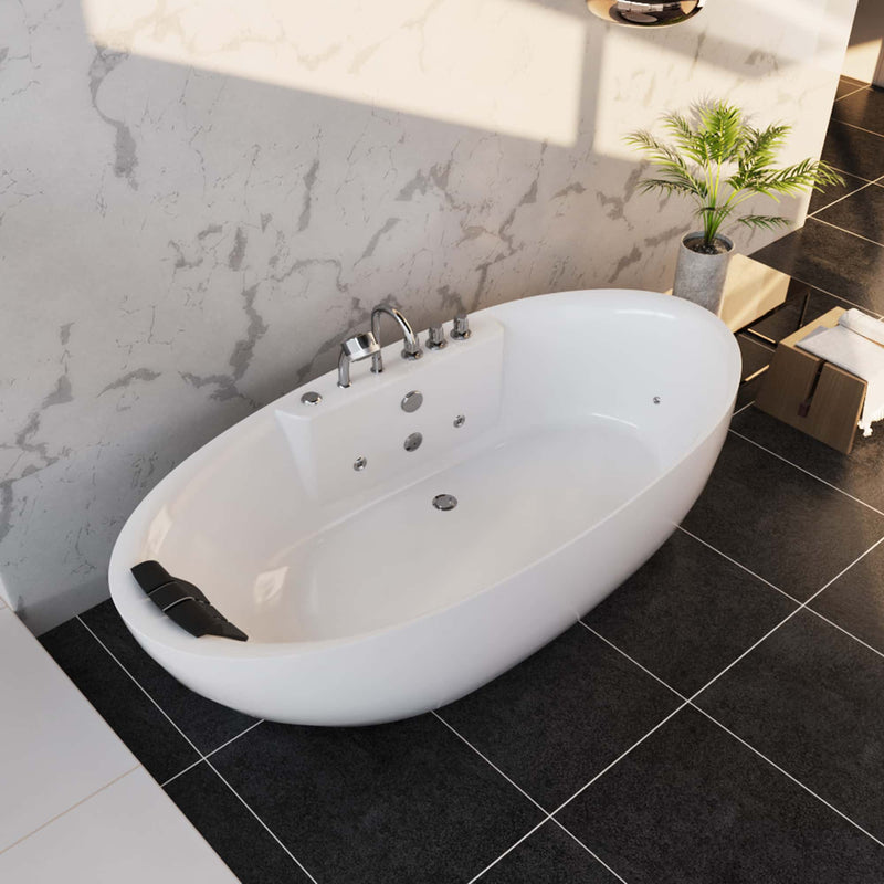 Empava - 71" Acrylic Freestanding Whirlpool Bathtub with Center Drain - EMPV-71AIS14 - IMG3