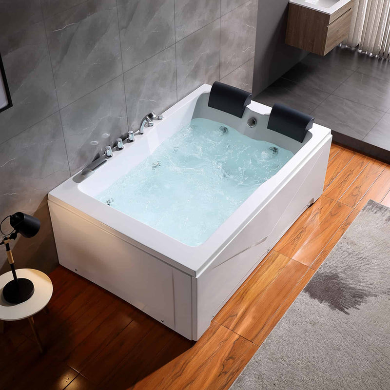 Empava - 71" Alcove Whirlpool 2-Person Bathtub with Right Drain - EMPV-71JT667B - IMG3