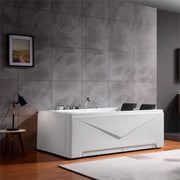 Empava - 71" Alcove Whirlpool 2-Person Bathtub with Right Drain - EMPV-71JT667B - IMG2