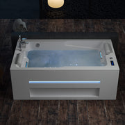 Empava - 71-inch Alcove Massage Inline Heater 2-Person LED Tub With Left Drain - EMPV-71JT802 - IMG1