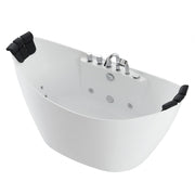 Empava - 59" Freestanding Boat-shaped Whirlpool Bathtub with Center Drain - EMPV-59AIS11 - IMG13