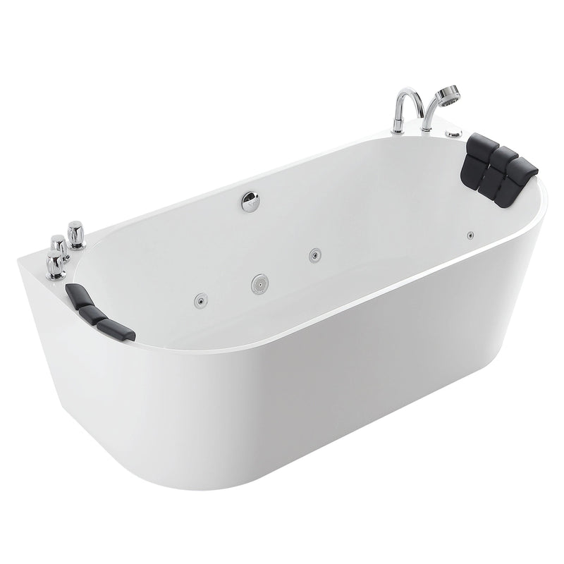 Empava - 59" Freestanding Hydro Massage Whirlpool Bathtub with Center Drain - EMPV-59AIS06 - IMG9
