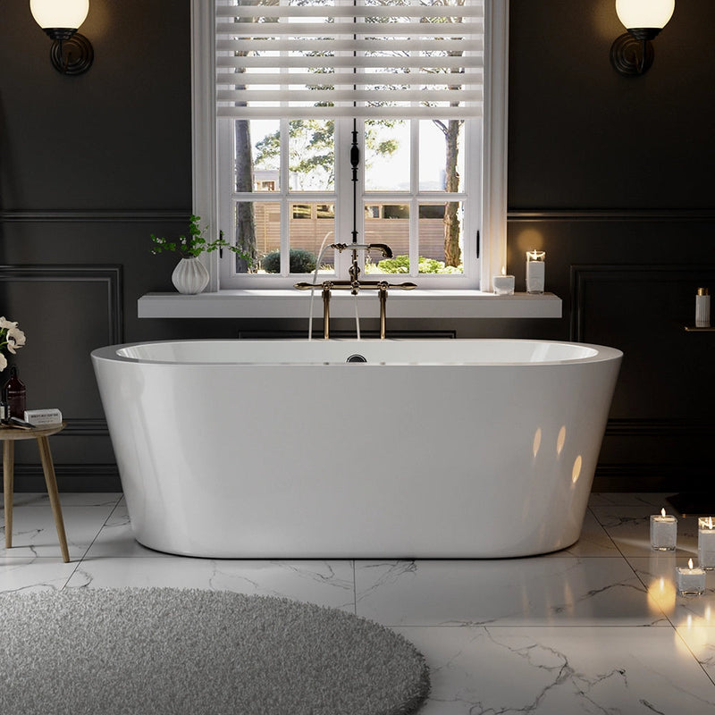 Empava - 59" Freestanding Soaking Tub with Center Drain - EMPV-59FT1505 - IMG1