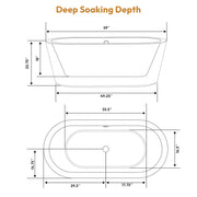 Empava - 59" Freestanding Soaking Tub with Center Drain - EMPV-59FT1505 - IMG10
