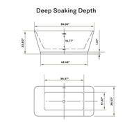 Empava - 59" Freestanding Soaking Tub with Center Drain - EMPV-59FT1511 - IMG10