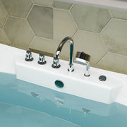 Empava - 67" Freestanding Boat-shaped Whirlpool Bathtub with Center Drain - EMPV-67AIS10 - IMG5