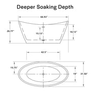 Empava - 67" Freestanding Soaking Tub with Center Drain - EMPV-67FT1518 - IMG9