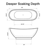 Empava - 69" Freestanding Soaking Tub with Center Drain - EMPV-69FT1603 - IMG9