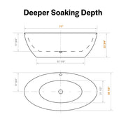 Empava - 71" Freestanding Soaking Tub with Center Drain - EMPV-71FT1503 - IMG9