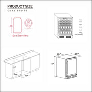 Empava - 24-inch Freestanding & Under Counter Beverage Fridge - EMPV-BR02S - IMG15
