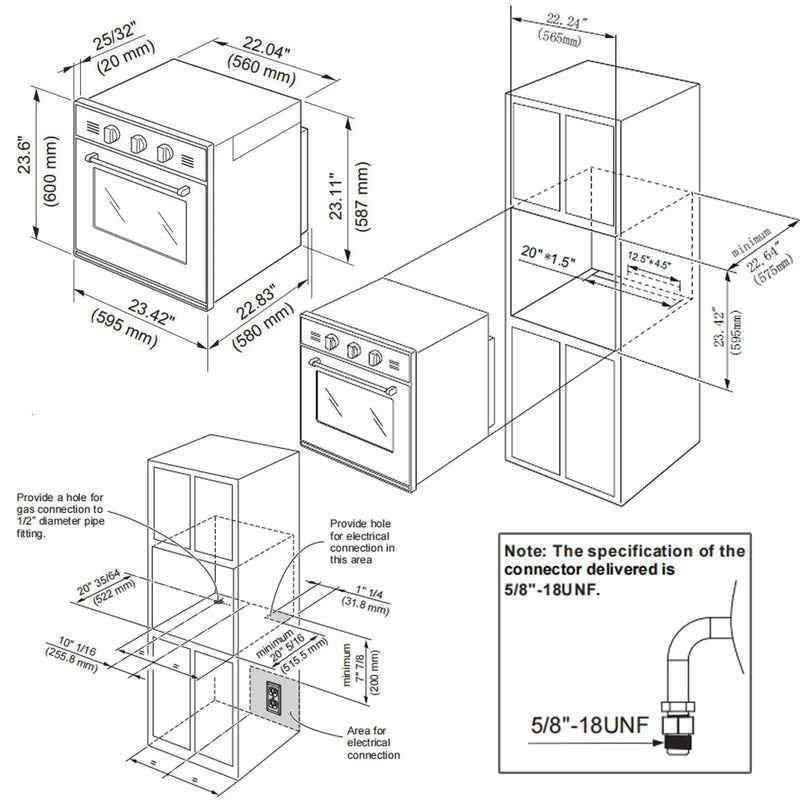 Empava - 24-inch 2.3 Cu. ft. Gas Wall Oven - EMPV-24WO11L - IMG8